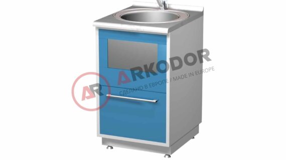 Металлическая тумба AR-04D (с "шторкой" для мусора)