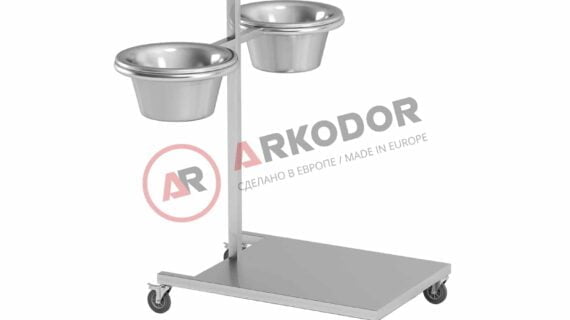 Stand with shelf and two basin AT-B011 (Stainless steel)
